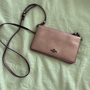 Coach Metallic Pink Crossbody Bag